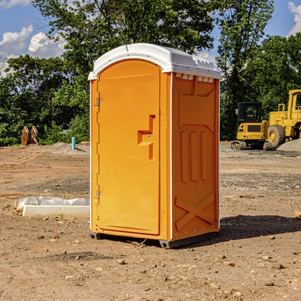 how often are the portable restrooms cleaned and serviced during a rental period in Lacona NY